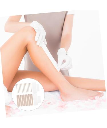 Minkissy 400 Disposable Beauty Bar Tools - Fleece Fabric Wax Strips & Wood Spatula for Body Hair Removal - Buy Online on GoSupps.com