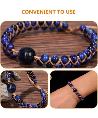 GLEAVI Anti Motion Sickness Bracelet - Wear-resistant Blue Agate & Tiger Eye Stone for Men & Women | Stylish Pregnancy & Nausea Relief Accessory - Buy Online on GoSupps.com
