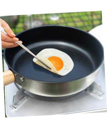 FUNOMOCYA Camping Portable Pan Griddle Non Stick Cooking Utensils Camping Cookware Flat Skillet Non Stick Fry Pan Stainless Steel Cookware Pans Frying Pan Wood Egg Pancake Skillet - Buy Online on GoSupps.com