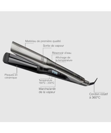 Platinum Golden Goods Steampod Pro Powerful Steam Straightener Curling Iron 10 Temperature Settings up to 230 C All Hair Ty - Buy Online on GoSupps.com
