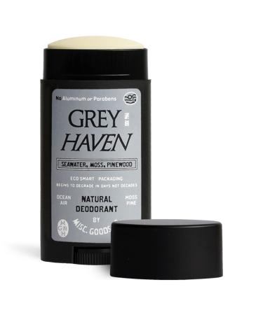 All Natural Deodorant For Men | All Day Odor Paraben Free & Aluminum Free Men's Deodorant | Skin Safe Natural Extract of Coconut Oil Shea Butter & Baking Soda | Greyhaven - 2.6 Oz