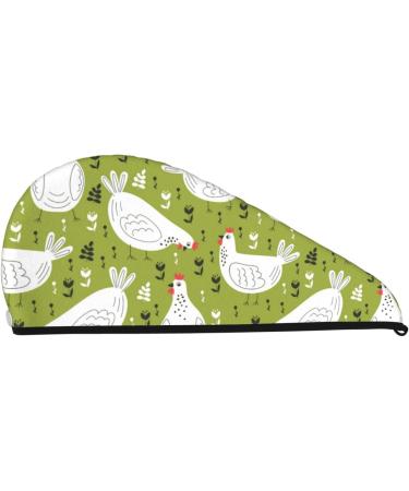 Microfiber Hair Drying Cap | Soft Absorbent Chickens Towel Wrap for Quick Drying Curly & Long Hair - Buy Online on GoSupps.com