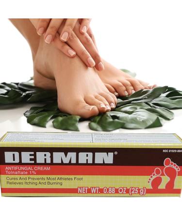 Derman Antifungal Cream 3 Pack (0.88 oz) - Athlete's Foot Treatment - Buy Online on GoSupps.com