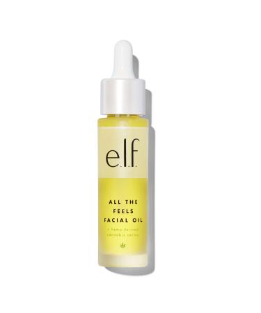 e.l.f. SKIN All the Feels Facial Oil, Ultra-Hydrating Formula, Lightweight & Non-Greasy, Infused with Hemp Seed Oil, Vegan & Cruelty-Free, 1.01 Oz