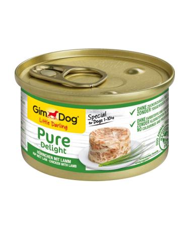 Gimdog Pure Delight chicken with lamb - protein -rich dog snack with tender meat in delicious jelly - 12 doses (12 x 85 g) 85 g (12 pack) chicken with lamb