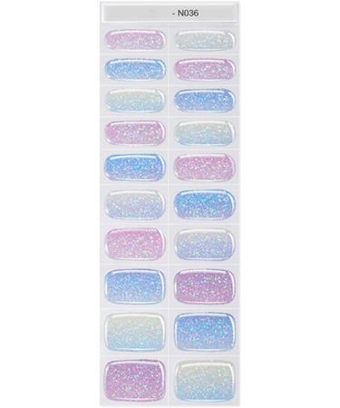 Nail Polish Stickers - Glitter Nail Sticker - Gel Nail Strips Manicure with Nail Lamp Semi Cured Nail Gel Polish Wraps Set for Home Nail Curing N036 - Buy Online on GoSupps.com