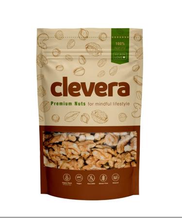 Clevera California Walnuts Halves & Pieces (1Kg) Fresh - Raw - Kosher 2.2 Pound (Pack of 1)
