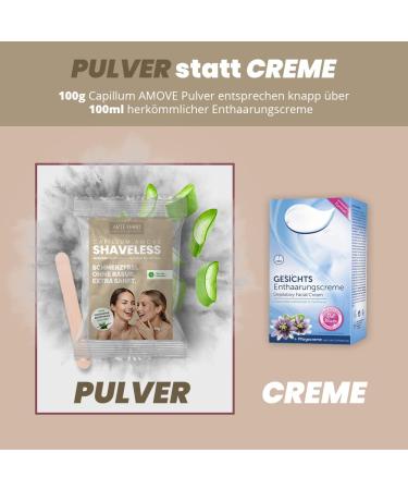 50g Capillum Amove Painless Depilatory Cream Powder for Women - Perfect for Sensitive Skin No Additives Smooth Face & Lips - 1 Pack - Buy Online on GoSupps.com