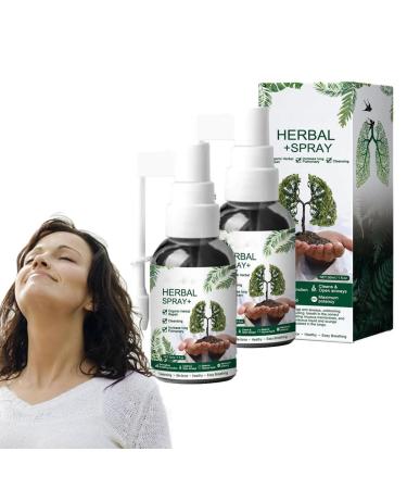 Respinature Herbal Lung Cleanse Mist - Powerful Lung Support Herbal Lung Cleansing Spray Natural Herbal Lung Essence (2PCS)
