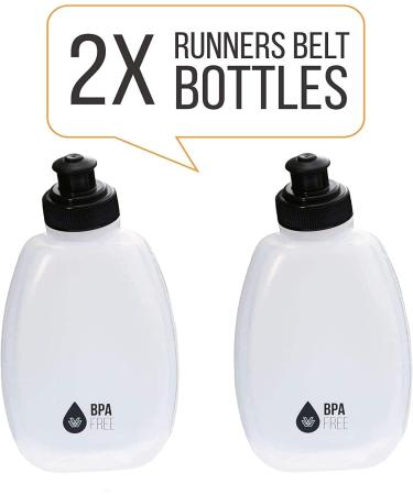 World Voyager Hydration Belt for Runners - High-Quality Reflective Smartphone Pocket BPA-Free Bottles - Black - Buy Online on GoSupps.com