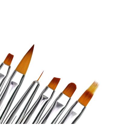 6 Piece Nail Art Brush Set - Professional Painting & Dotting Tools for Manicure - International Shipping Available - Buy Online on GoSupps.com