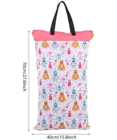 Hztyyier Hanging Wet Dry Cloth Diaper Bag 15.8x27.6inch - Large Capacity Reusable Diaper Pail Bag for Cloth Diapers or Laundry (#5) - Buy Online on GoSupps.com