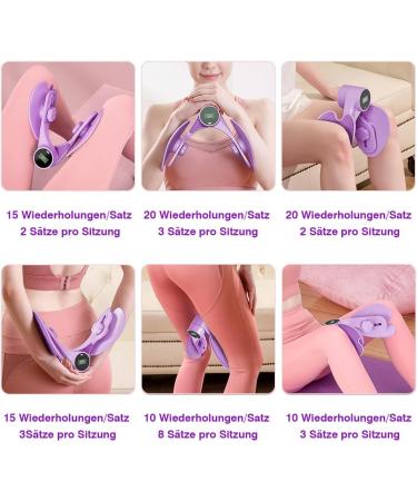Thigh Trainer & Pelvic Floor Coach for Women & Men | Home Leg Training Equipment - Purple Violet - Buy Online on GoSupps.com