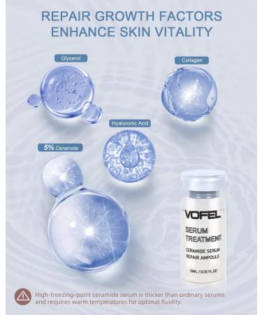 VOFEL Ceramide Serum for Skin Barrier Repair, 5% Ceramide Face Serum Ampoule Solution 2 Vials - Buy Online on GoSupps.com