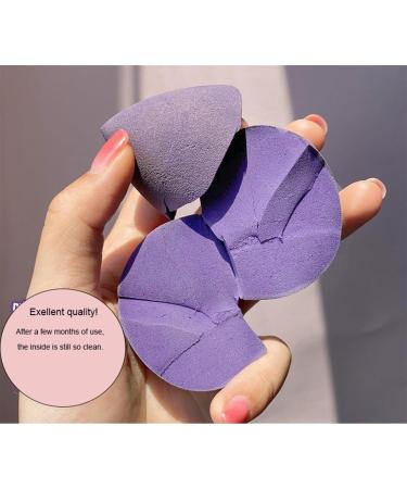 Stianiiile Makeup Sponge Set of 4 Latex Free Blender Beauty for Liquid Cream and Powder Soft and Flexible Beauty Sponges Super Soft Beauty Cosmetic 4 Purple - Buy Online on GoSupps.com