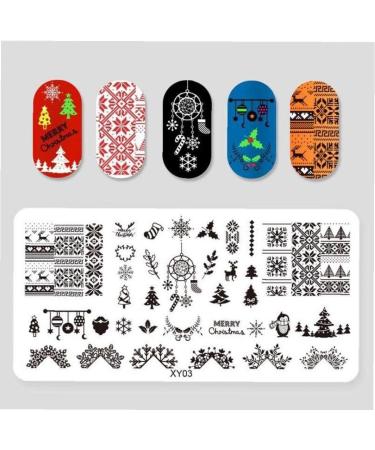 6Pcs Christmas Nail Art Stamp Plates - DIY Design Kit for Manicure & Salon - Buy Online on GoSupps.com