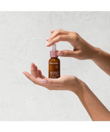 Hydrating & Anti-Aging Face Serum | 100% Vegan Hyaluronic Acid for Sensitive & Dry Skin | Just Dew It by Fleur & Bee - 1 fl oz - Buy Online on GoSupps.com