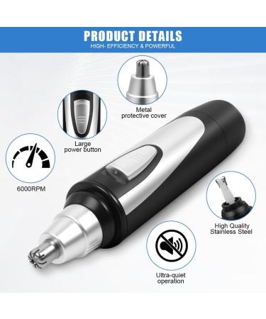 YuYuZoe nose and ear hair trimmer professional ear and nose hair trimmerBattery operatedwith LED power indicator painless eyebrow and facial hair trimmerunisex Battery not included Nose Trimmer Set B - Buy Online on GoSupps.com