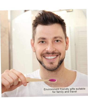 Bamboo Toothbrushes - 10 Pack Soft Bristles for Adults & Kids | Eco-Friendly Family Travel Gift | Multicolor - Buy Online on GoSupps.com