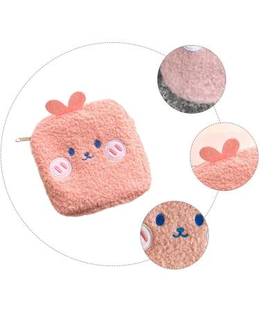 KALLORY Teen Napkin Wallet Set | Mini Rabbit Zipper Pads for Menstrual Cycle | Cute Plush Pouch for Women | Cartoon Cosmetic Bag - Buy Online on GoSupps.com