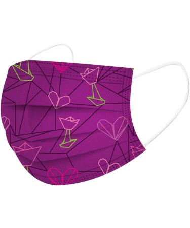 ZQP 20PCS Adult Valentine's Day Theme Disposable Decors Dustproof Windproof Face Bandanas_Covering_Decor For Women And Men Couple Fashion Multicolor Love Heart Print Mouth Covering Cotton Fabric 20PCS E - Buy Online on GoSupps.com