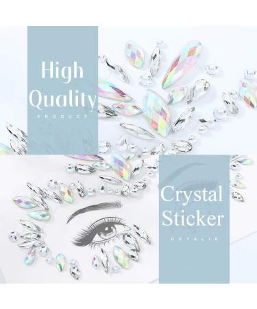 Shop Crystal Face Stickers - Glitter Acrylic & Rhinestone Designs for Rave Festivals | Multi-Colored Body Jewels for Women & Girls - Buy Online on GoSupps.com