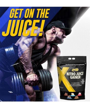 BioX Nitro Juice Gainer | High Protein Weight Gaining Formula | 1000 Calories 53g Protein with Fast & Slow Release Protein Blend 3g Creatine Monohydrate 2g Glutamine 11g BCAAs (1.5KG Chocolate) Chocolate 1.5 kg (Pack of 1) - Buy Online on GoSupps.com