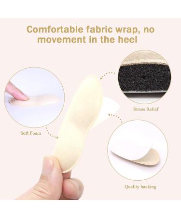 CZBYXA12 Heel Grips - Prevent Heel Slipping and Rubbing - 4 Pairs Self-Adhesive Shoe Cushion Inserts for Men and Women - Beige - Buy Online on GoSupps.com