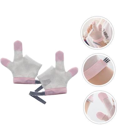 Kisangel 5 Pairs Infant Anti-Scratch Thumb Mesh Mittens - Breathable No Eating Gloves for Baby - 12.5X7CMx5pcs - Buy Online on GoSupps.com