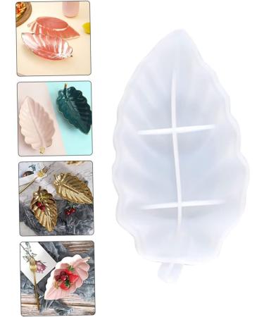 NUOBESTY 1pc Leaves Silicone Mold Silicone Molds Fruit Trays Soap Dish Silicone Fruit Tray Mold Crystal Plate White 16x9.9cm - Buy Online on GoSupps.com