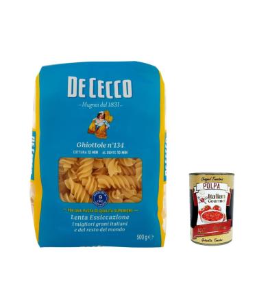 Italian Gourmet E.R. De Czech Pasta 100% Italian Shells No. 134 Noodles 500g + Gourmet Italian Pulp 400g