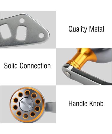 Metal Fishing Reel Handle Grip Replacement for Abu & Daiwa - Gold Spinning Reel Power Handle Knob - Buy Online on GoSupps.com