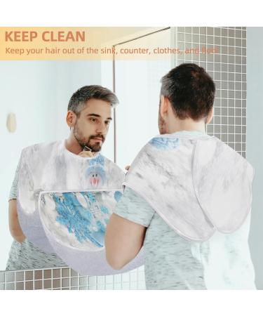 Beard Bib Apron | Non-Stick Waterproof Hair Catcher for Men | Perfect Grooming Cape for Shaving & Trimming | Cute Christmas Snowman Design - Buy Online on GoSupps.com