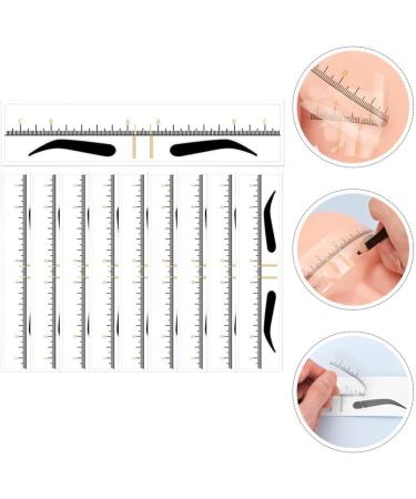 Healvian 10pcs Eyebrow Stencil Eyebrows Shaping Stickers Balance Ruler Eyebrow Grooming Template Guide Makeup Tool - Buy Online on GoSupps.com