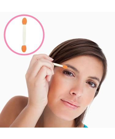 100pcs Double Ended Eyeshadow Brush Set - Oval Makeup Tool & Sponge Applicator for Flawless Eye Makeup - Green - Buy Online on GoSupps.com