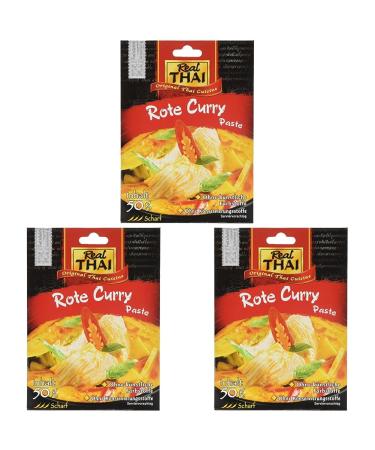 Real THAI Red Curry Paste (1 x 50 g) (Pack of 3) 1 50 g (Pack of 3)