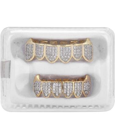 Brass Galvanized Messing Teeth Set - Hip-Hop Props & Halloween Accessories | Two-Color Decoration - Buy Online on GoSupps.com