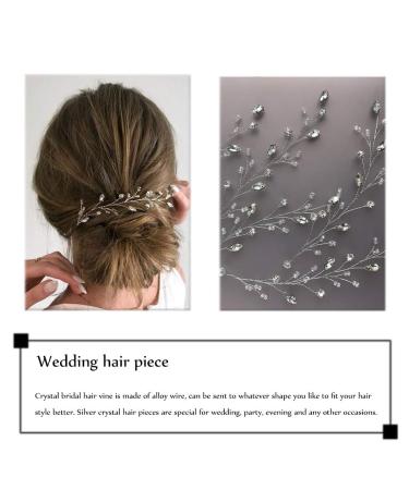 JAKAWIN Crystal Wedding Hair Vine - Bridal Rhinestone Headpiece for Women - Silver Hair Accessories - Buy Online on GoSupps.com
