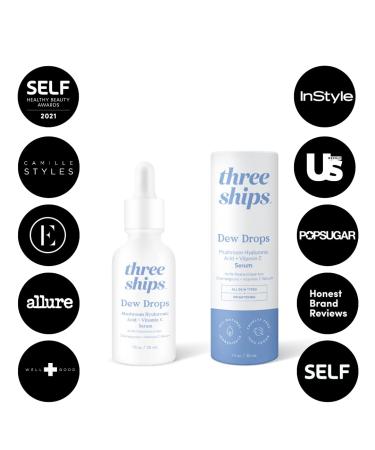 Dew Drops Hyaluronic Acid & Vitamin C Serum - Vegan Facial Serum - Brightening & Plumping - 1 Fl Oz - Buy Online on GoSupps.com