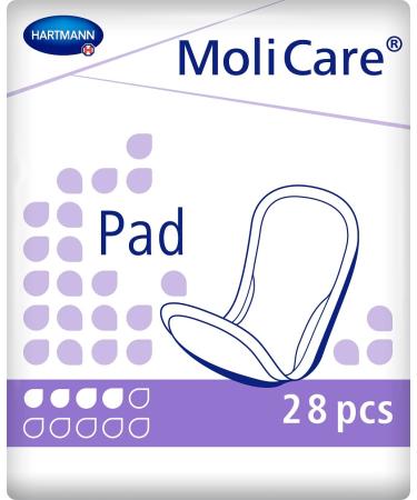 MoliCare Pad 4 Drops: Anatomical pads for mild to moderate bladder weakness 6x28 pieces 168 pieces (1 pack)