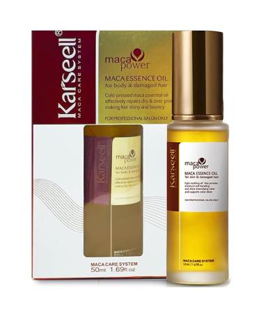 KARSEELL Moroccan Argan Oil Hair Serum for Skin, Hair and Nails, Cold Pressed, Keratin, Dry and Damaged Hair, 50 ml.