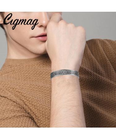 9X Lymphatic Drainage Men's Copper Bracelet | Ultra Strength Magnet | 99% Pure Copper | Adjustable Brazaletes Cuff Bangle | Celtic Knot Design | Gift Box Included - Buy Online on GoSupps.com