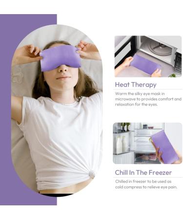 Lavender Eye Pillow for Relaxation and Meditation - Microwavable Weighted Aromatherapy Compress in Light Purple - Buy Online on GoSupps.com