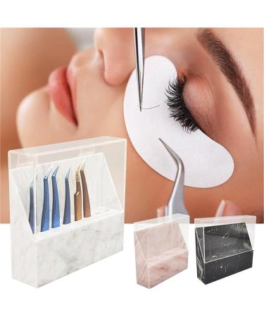 Tweezer Holder Stand for Eyelash Extensions | 8-Slot Lash Tweezer Stand with Cover | Salon & Home Lash Extension Organizer - Pink - Buy Online on GoSupps.com