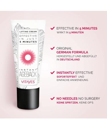 VITAYES Instant Ageback Face Lifting Cream - Anti-Wrinkle & Firming Skin Care with Argireline - 15ml - Buy Online on GoSupps.com