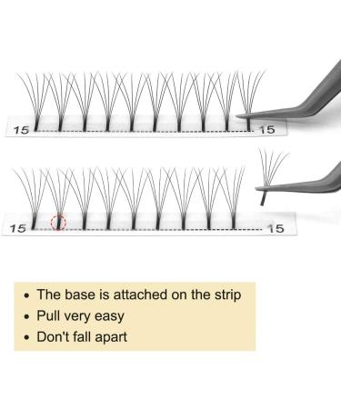 5D-C-0.10-10 Pre Made Fan Eyelash Extensions - Russian Volume Lashes 0.07 0.10 C D Curl - 10mm Long Stem Premade Fans - Buy Online on GoSupps.com