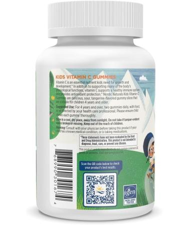 Nordic Naturals Kids Vitamin C Gummies - Tangy Tangerine - 60 Gummies - Vegan Vitamin C Supplement - Children s Immunity and Antioxidant Support - 250 mg per Serving - 30 Servings 60 Count (Pack of 1) - Buy Online on GoSupps.com