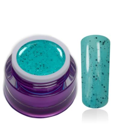 Color Gel Turquoise Milkshake Glitter Peppermint Uv Led Nail Gel Studio Quality Color Gel RM Beautynails 1 Pack (1x 5ml)