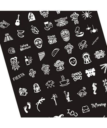 Shop Nail Art Plates & Stamping Templates | Geometric & Skull Patterns | International Shipping - Buy Online on GoSupps.com