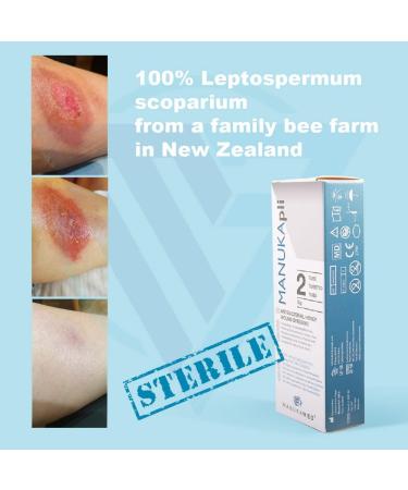 ManukaMed MANUKApli Sterile Wound Dressing 100% Bioactive MGO 560+ Manuka Honey - 2x15g - Buy Online on GoSupps.com
